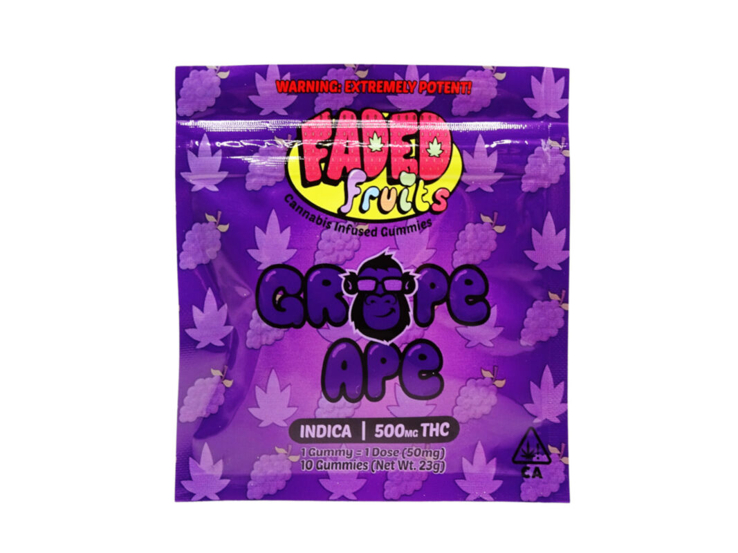 Faded Fruits Grape Ape Gummies - 500mg THC - Faded Fruits Gummies