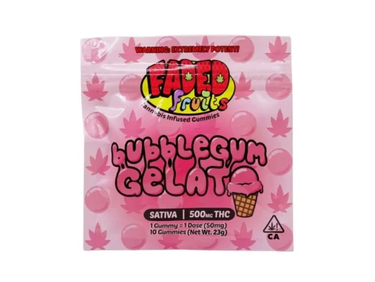 Faded Fruits Bubblegum Gelato Gummies 500mg THC?