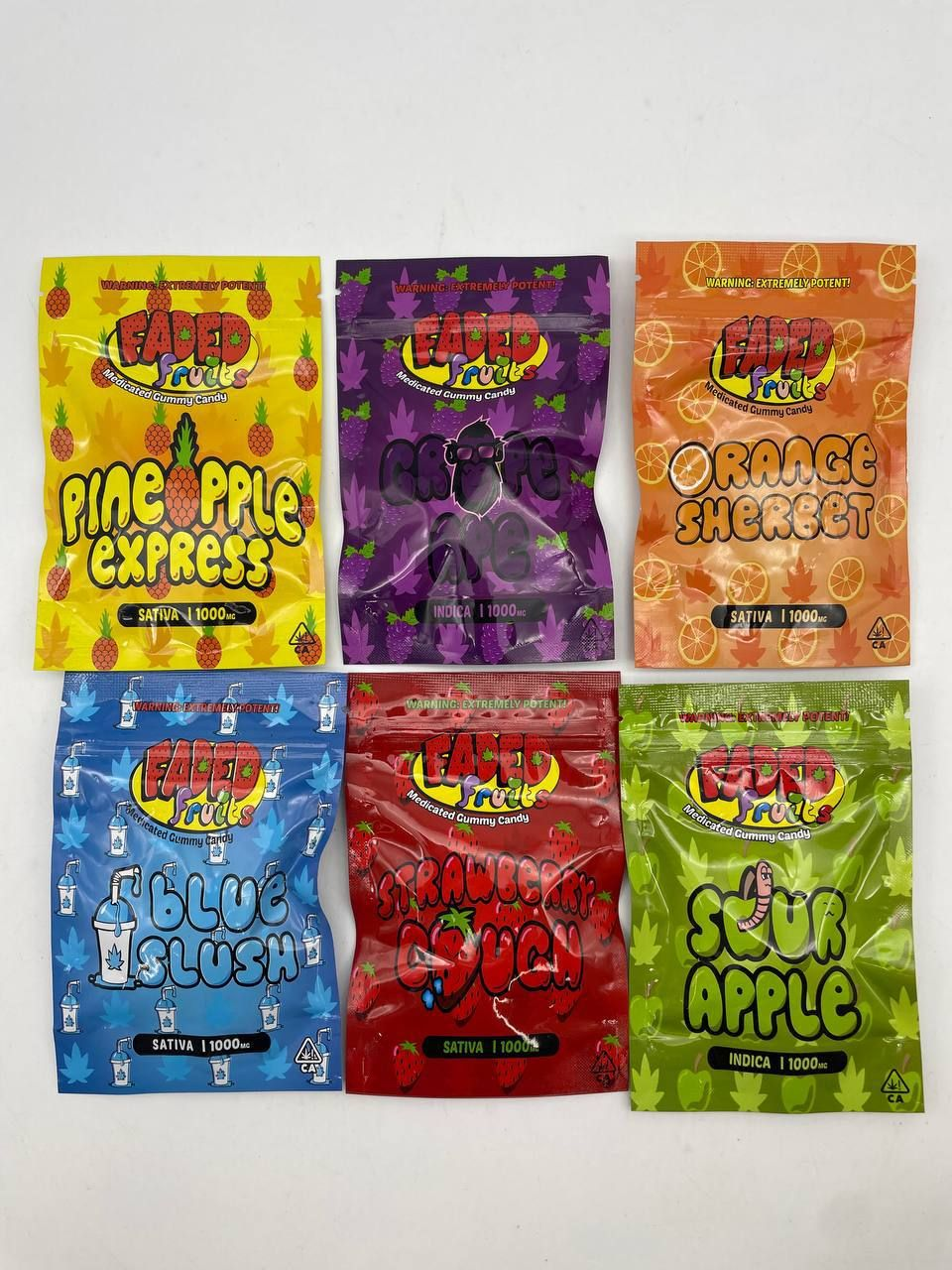 Faded Fruits Bubblegum Gelato Gummies - 500mg THC Faded Fruits Bubblegum Gelato Gummies - 500mg THC