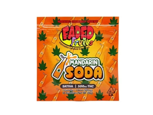 Faded Fruits Mandarin Soda Gummies - 500mg THC