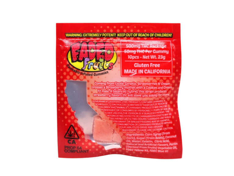 Faded Fruits Strawberry N Cream – 500mg THC Faded Fruits Strawberry N Cream – 500mg THC