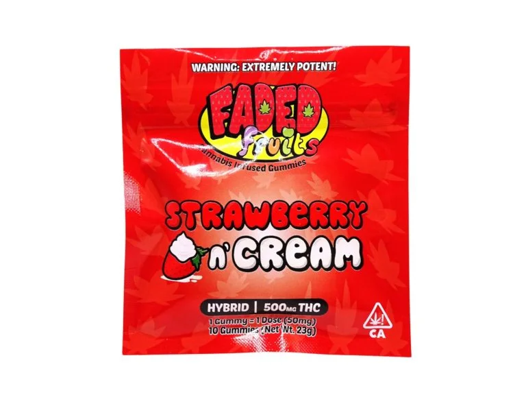 Faded Fruits Strawberry N Cream – 500mg THC Faded Fruits Strawberry N Cream – 500mg THC