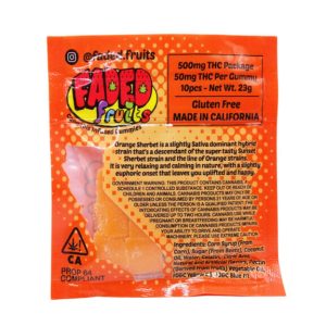 Faded Fruits Orange Sherbet - 500MG THC Gummies