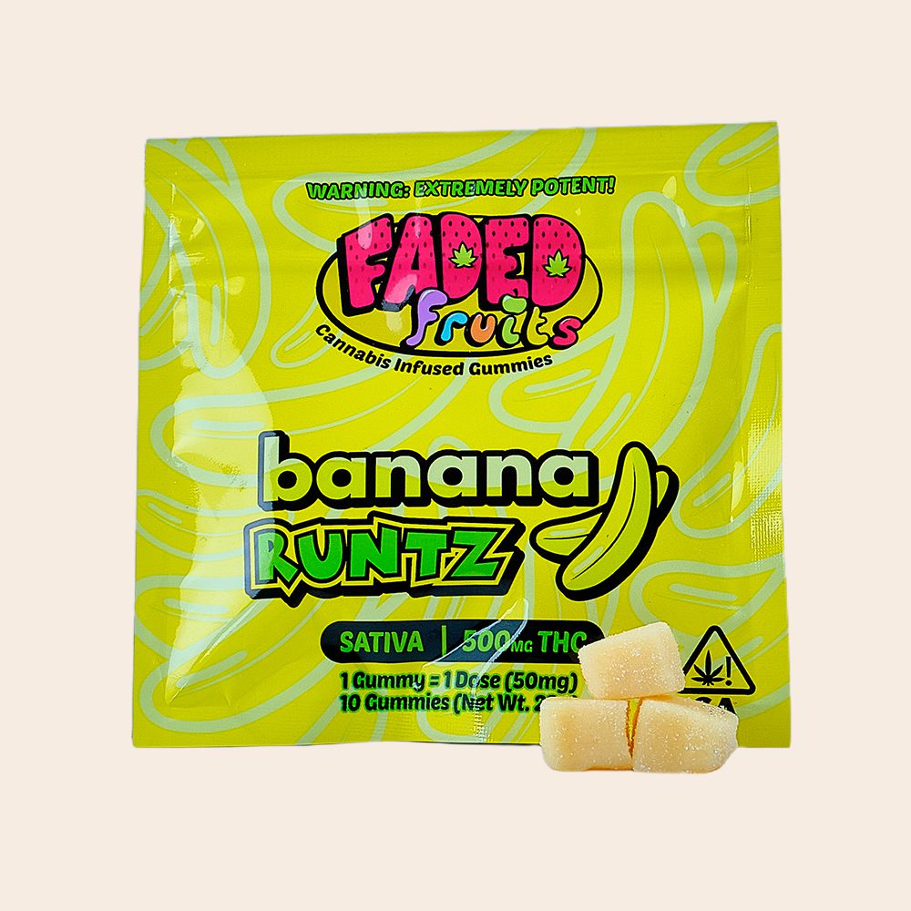Faded Fruits Banana Runtz 500mg THC Faded Fruits Banana Runtz 500mg THC