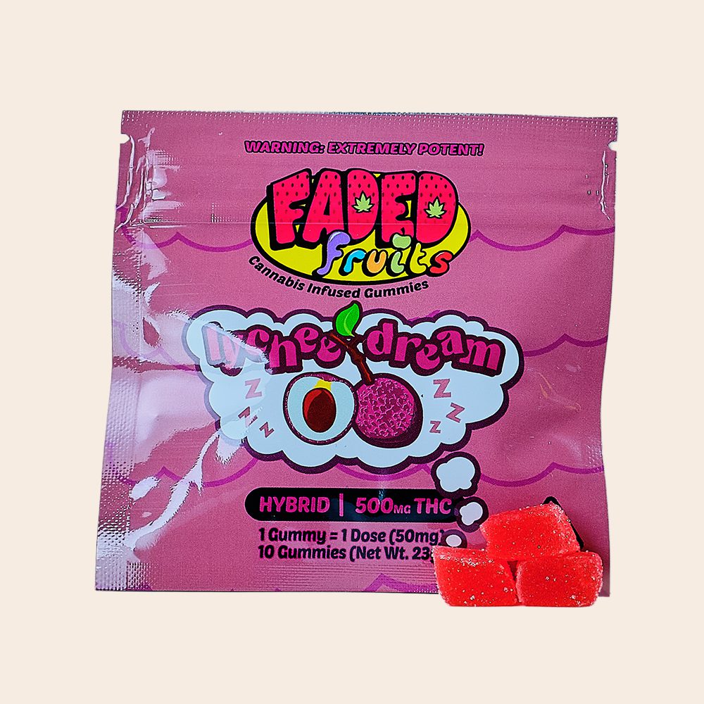 Faded Fruits Lychee Dream 500mg THC Faded Fruits Lychee Dream 500mg THC