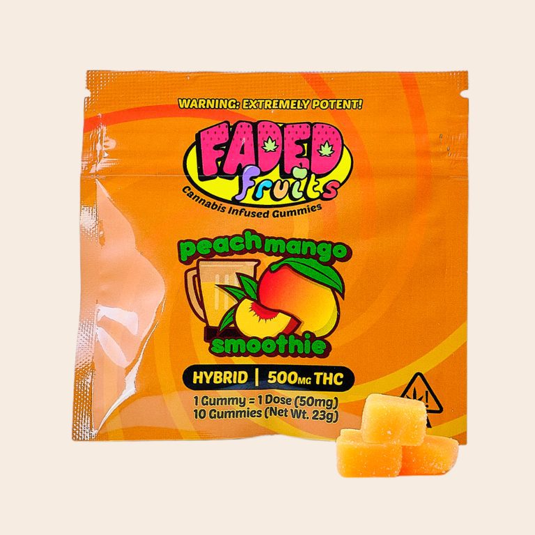 Faded Fruits Peach Mango Smoothie 500mg THC Faded Fruits Peach Mango Smoothie 500mg THC