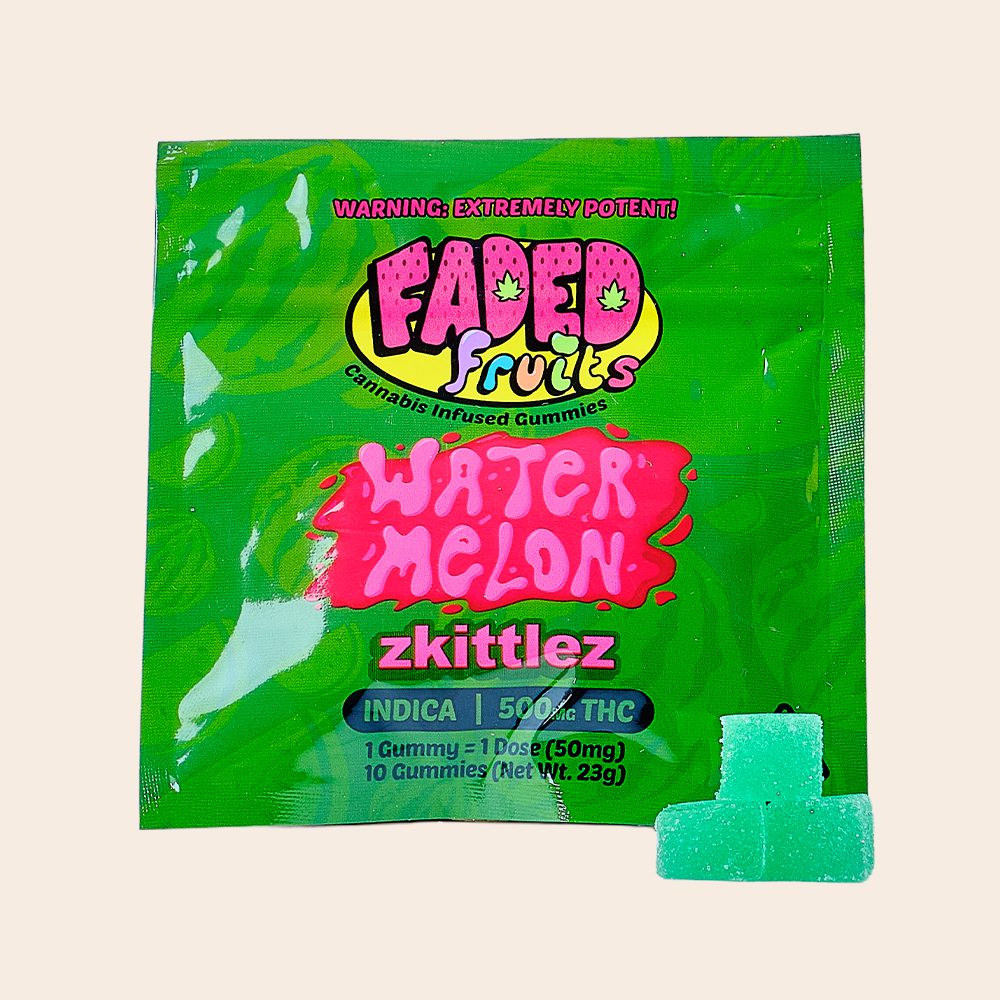 Faded Fruits Water Melon Zkittlez 500mg THC Faded Fruits Water Melon Zkittlez 500mg THC