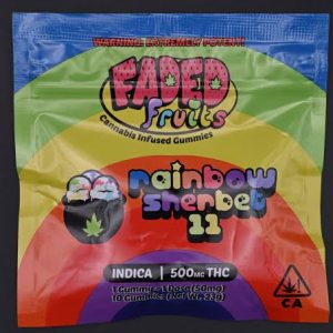 Faded Fruits Rainbow Sherbet 11 500mg THC