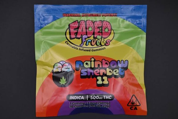 Faded Fruits Rainbow Sherbet 11 500mg THC