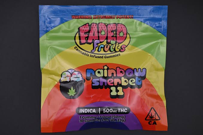 Faded Fruits Rainbow Sherbet 11 500mg THC Faded Fruits Rainbow Sherbet 11 500mg THC