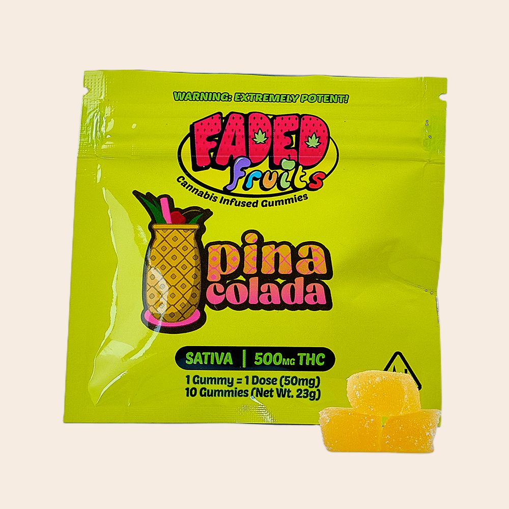 Faded Fruits Pina Colada 500mg THC Faded Fruits Pina Colada 500mg THC