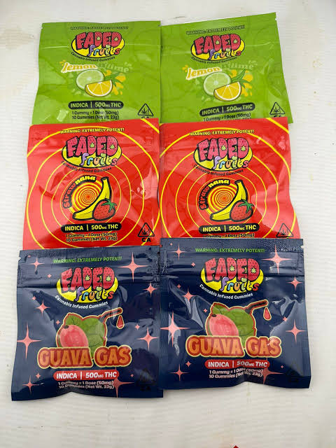 Faded Fruits Guava Gas 500mg THC Faded Fruits Guava Gas 500mg THC
